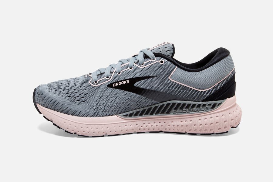 Brooks Israel Transcend 7 Road Running Shoes Womens - Grey/Black/Pink - DRH-291876